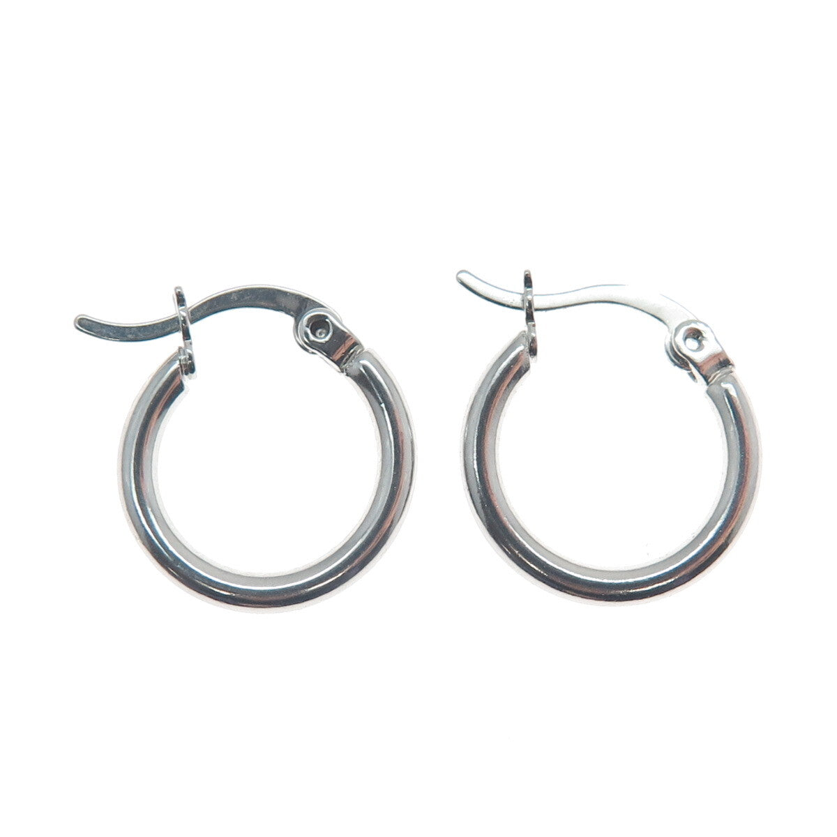 925 Sterling Silver Tube Hoop Earrings