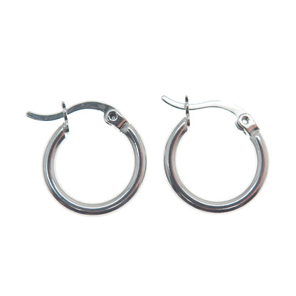 925 Sterling Silver Tube Hoop Earrings