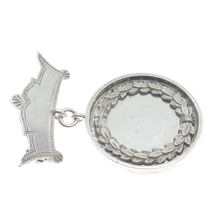 925 Sterling Antique Victorian Engraved St. Monica School 1889 Medal Pin Brooch
