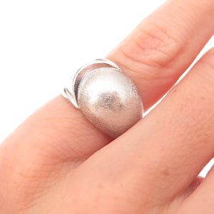 Clark & Coombs 925 Sterling Silver Antique Art Deco Dome Oxidized Ring Size 3