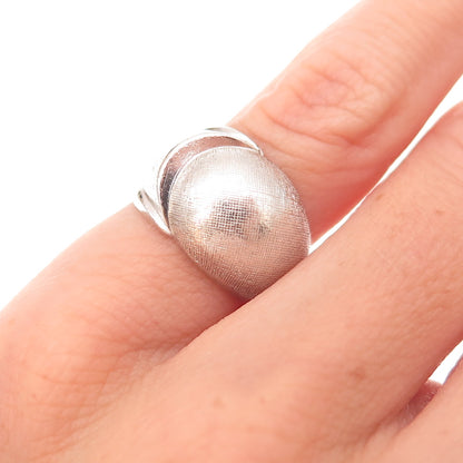 Clark & Coombs 925 Sterling Silver Antique Art Deco Dome Oxidized Ring Size 3