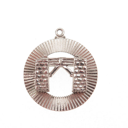 925 Sterling Silver Vintage Bermuda Somerset Bridge Charm Pendant