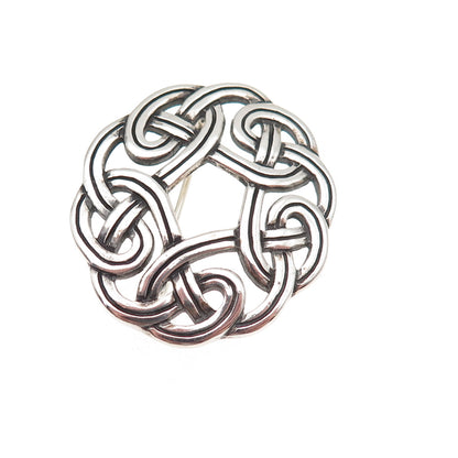 James Avery 925 Sterling Silver Vintage Celtic Love Knot Oxidized Pin Brooch