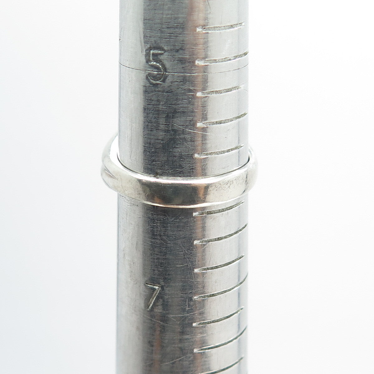 J. ESPOSITO 925 Sterling Silver Vintage Ribbed Ring Size 6.25
