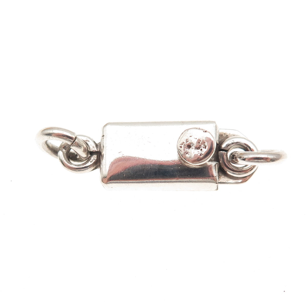 925 Sterling Silver Vintage Bracelet / Necklace Box Lock Clasp