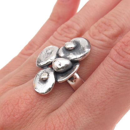 Kultateollisuus Ky 830H Silver Vintage 1972 Finland Modernist Ring Size 6.5