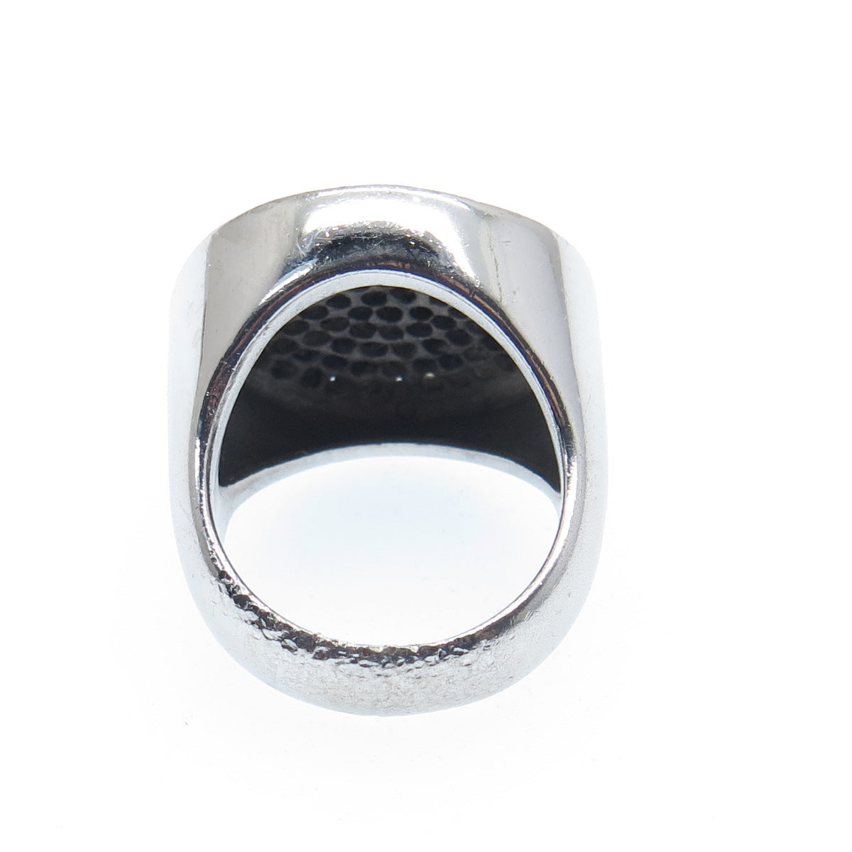 925 Sterling Silver Round-Cut Shaped C Z Sparkle Domed Ring Size 7