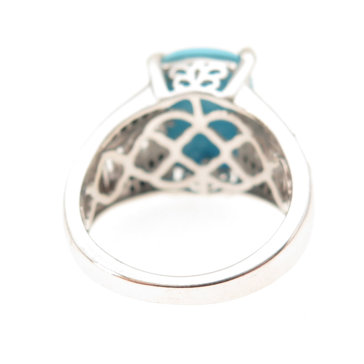 Chuck Clemency 925 Sterling Silver Real Turquoise Spinel & Topaz Ring Size 7.25