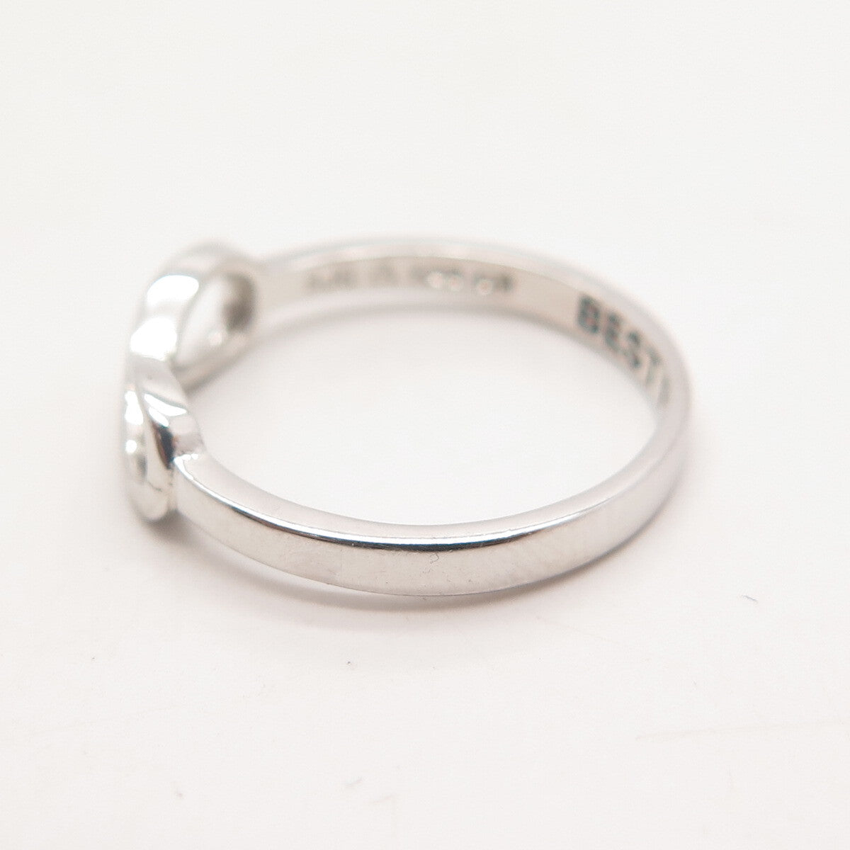 925 Sterling Silver Vintage BJG "Best Friends" Infinity Ring Size 6.25