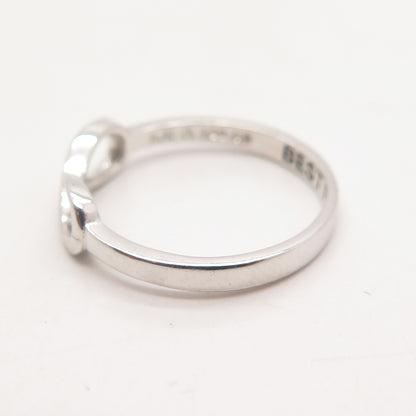 925 Sterling Silver Vintage BJG "Best Friends" Infinity Ring Size 6.25