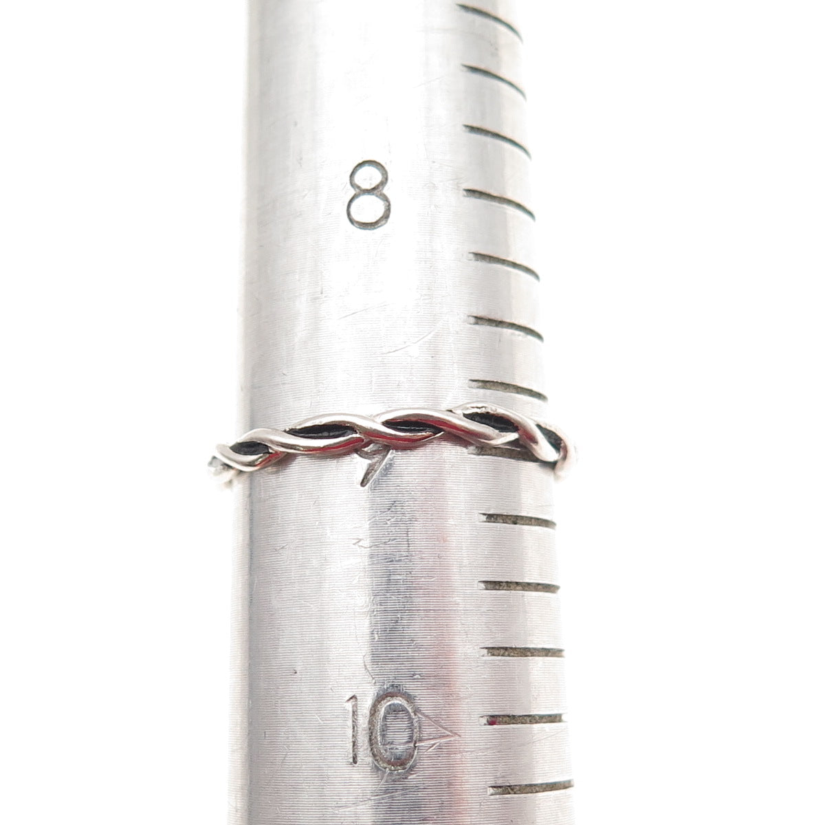 AVON 925 Sterling Silver Vintage Woven Stackable Oxidized Band Ring Size 9