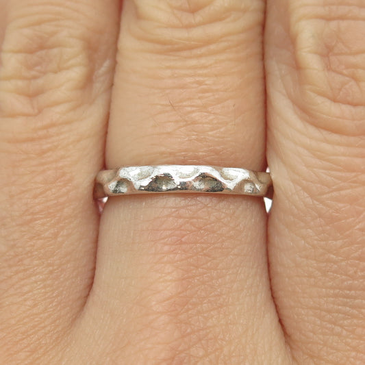 PANDORA 925 Sterling Silver Zig Zag Stackable Band Ring Size 7