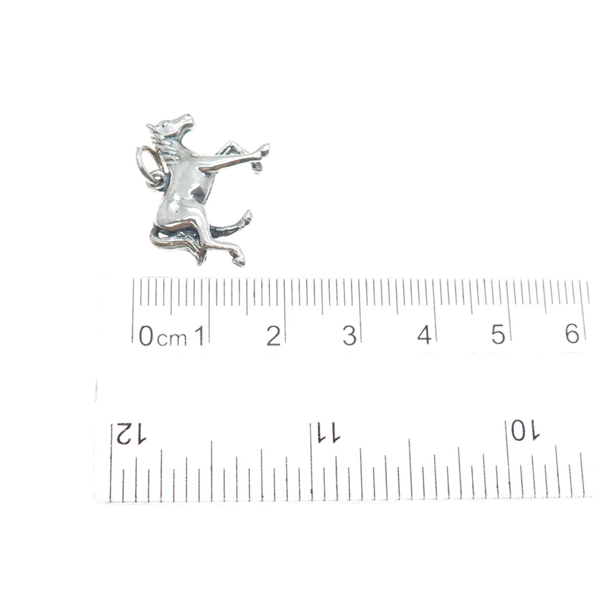 MAISELS INDIAN TRADING Sterling Silver Vintage Horse Oxidized Charm Pendant