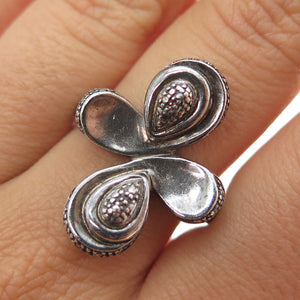 925 Sterling Silver Vintage MRB Butterfly Oxidized Ring Size 9.5