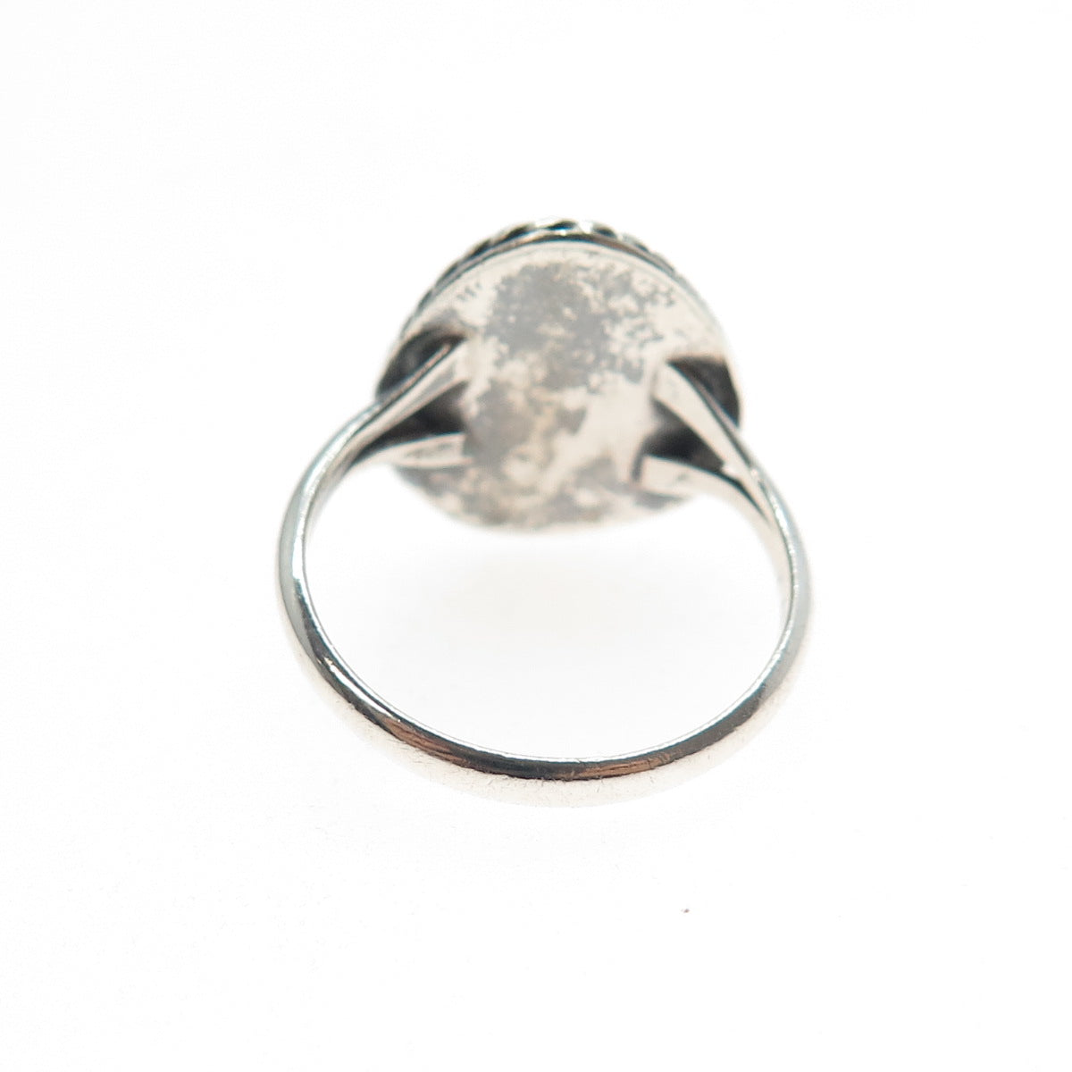 Old Pawn Sterling Silver Vintage Southwestern Kingman Turquoise Ring Size 6.5