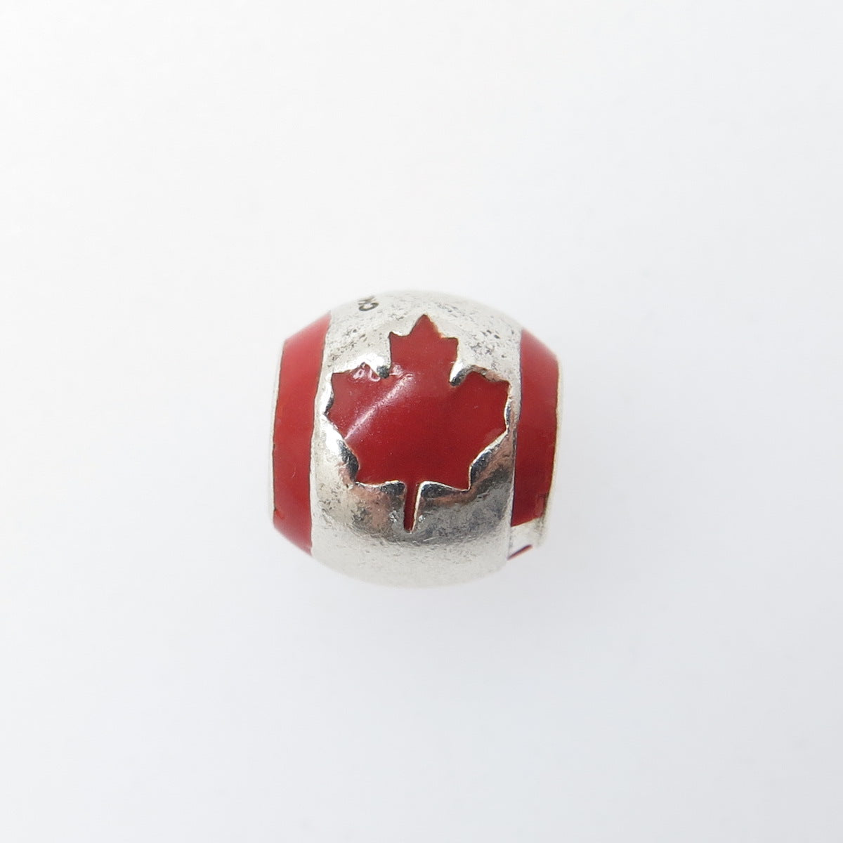 CHAMILIA 925 Sterling Silver Enamel Canadian Flag Bead Charm