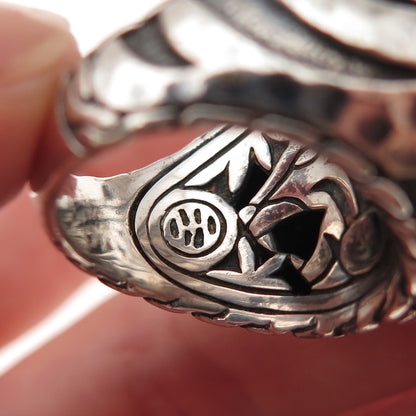 John Hardy 925 Sterling Silver Vintage Palu Macan Hammered Dome Ring Size 7.25