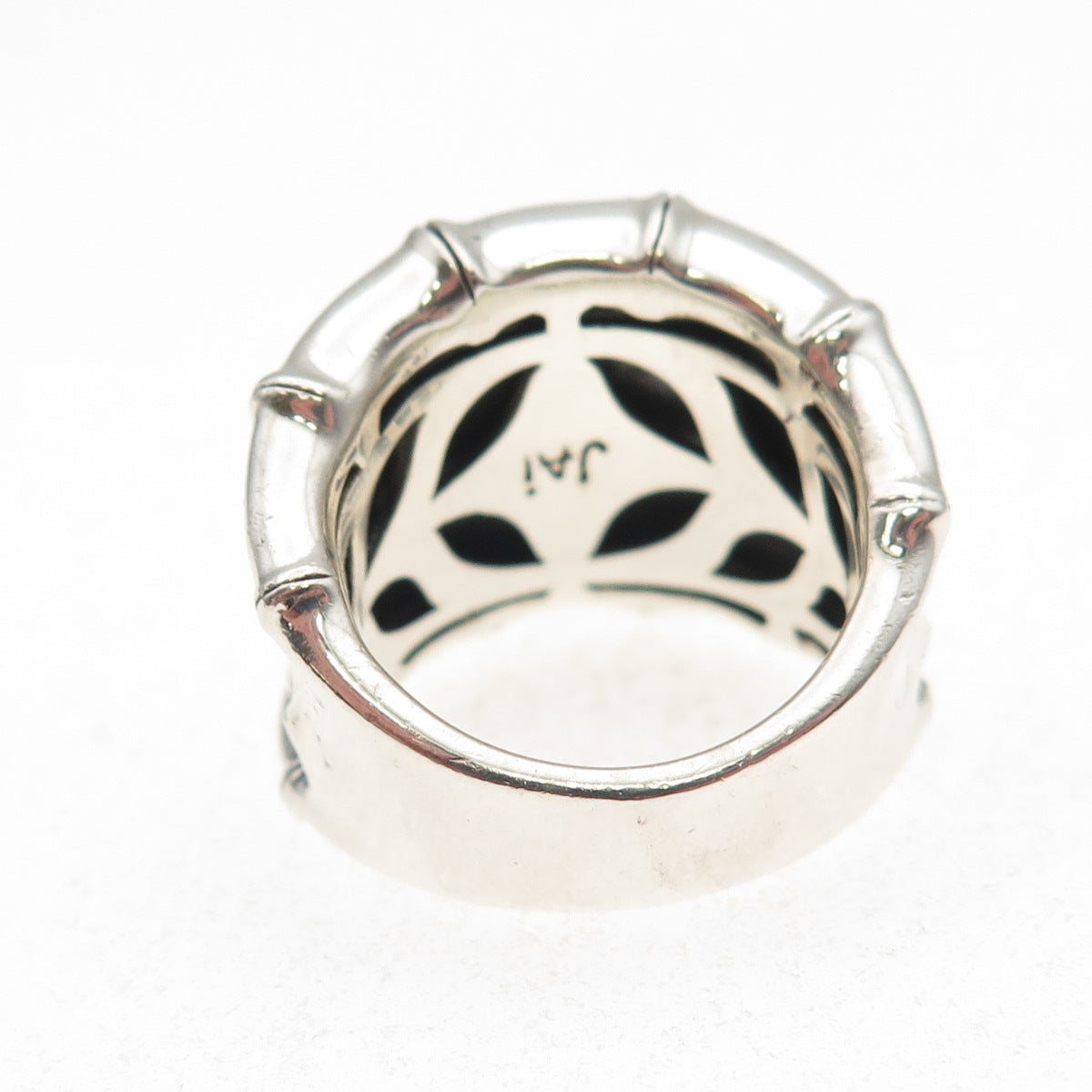 Jai by John Hardy 925 Sterling Silver Bamboo Oxidized Ring Size 5.25