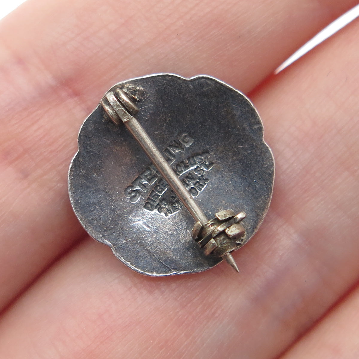 DIEGES & CLUST 925 Sterling Silver Vintage NY Enamel Collegiate School Brooch