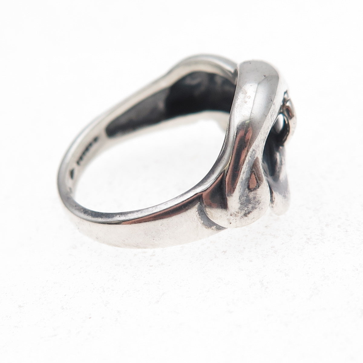 Kabana 925 Sterling Silver Vintage Sea Lion Couple Oxidized Ring Size 7