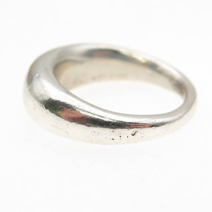 925 Sterling Silver Vintage Modernist Oxidized Ring Size 7