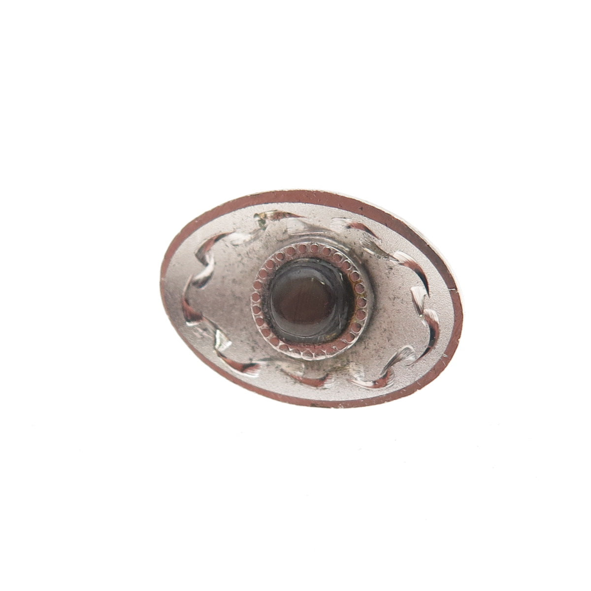 JML Diplomat 925 Sterling Silver Vintage Real Star Sapphire Tie Tack Lapel Pin