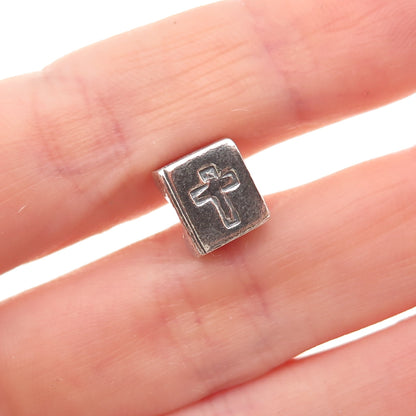 Pandora 925 Sterling Silver Cross Bible Slide Bead Charm