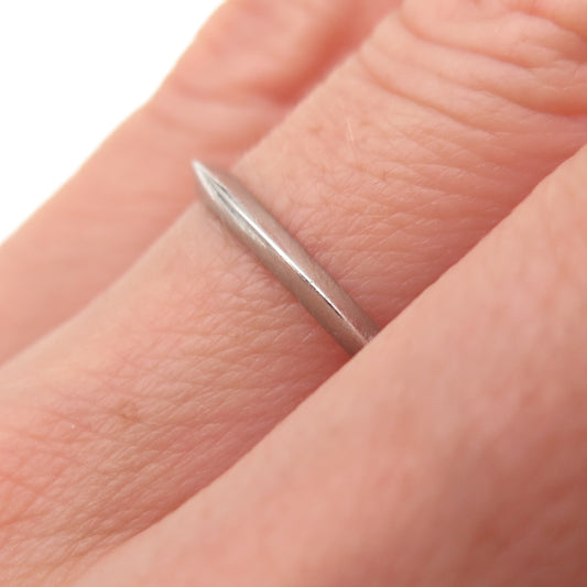 Tiffany & Co. 950 Platinum Vintage Knife-Edge Wedding Band Ring Size 6