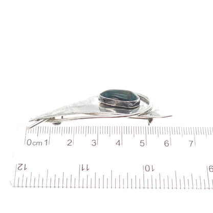 925 Sterling Silver Vintage BAR Israel Real Eilat Modernist Pin Brooch / Pendant