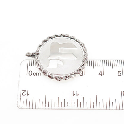 925 Sterling Silver Vintage Chai Judaica Charm Pendant