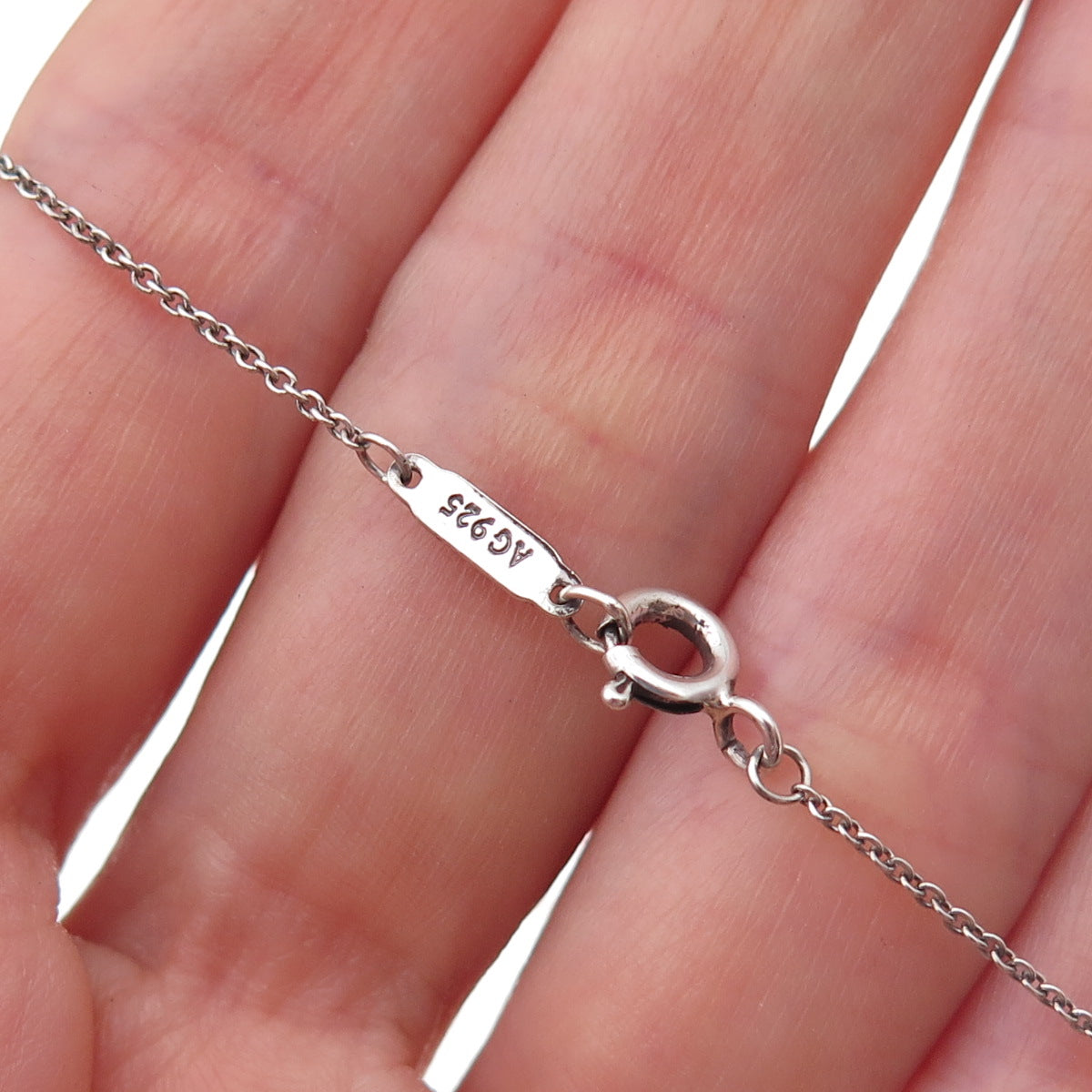 Tiffany & Co. 925 Sterling Vintage 1837 Collection Bar Cable Chain Necklace 16"