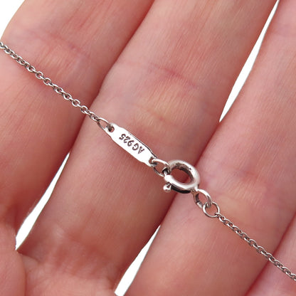 Tiffany & Co. 925 Sterling Vintage 1837 Collection Bar Cable Chain Necklace 16"