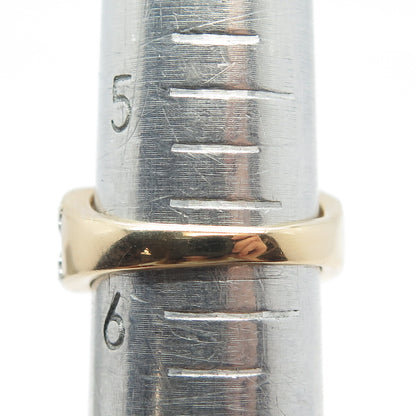 925 Sterling Silver Gold Plated DBJ Real Light Blue Topaz Gem Ring Size 5.75