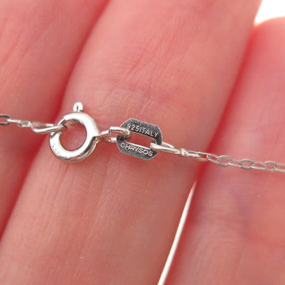 Chuck Clemency 925 Sterling Silver Real Tanzanite Cable Chain Necklace 20"