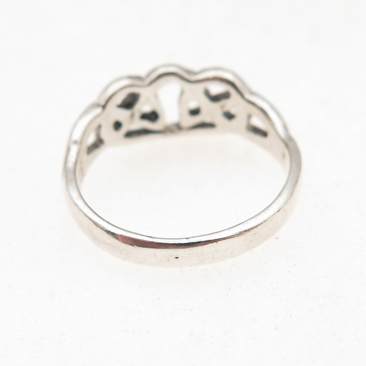 925 Sterling Silver Vintage Celtic Knot Oxidized Ring Size 6