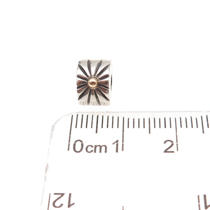 Pandora 925 Sterling Silver & Gold Sunburst Clip Charm