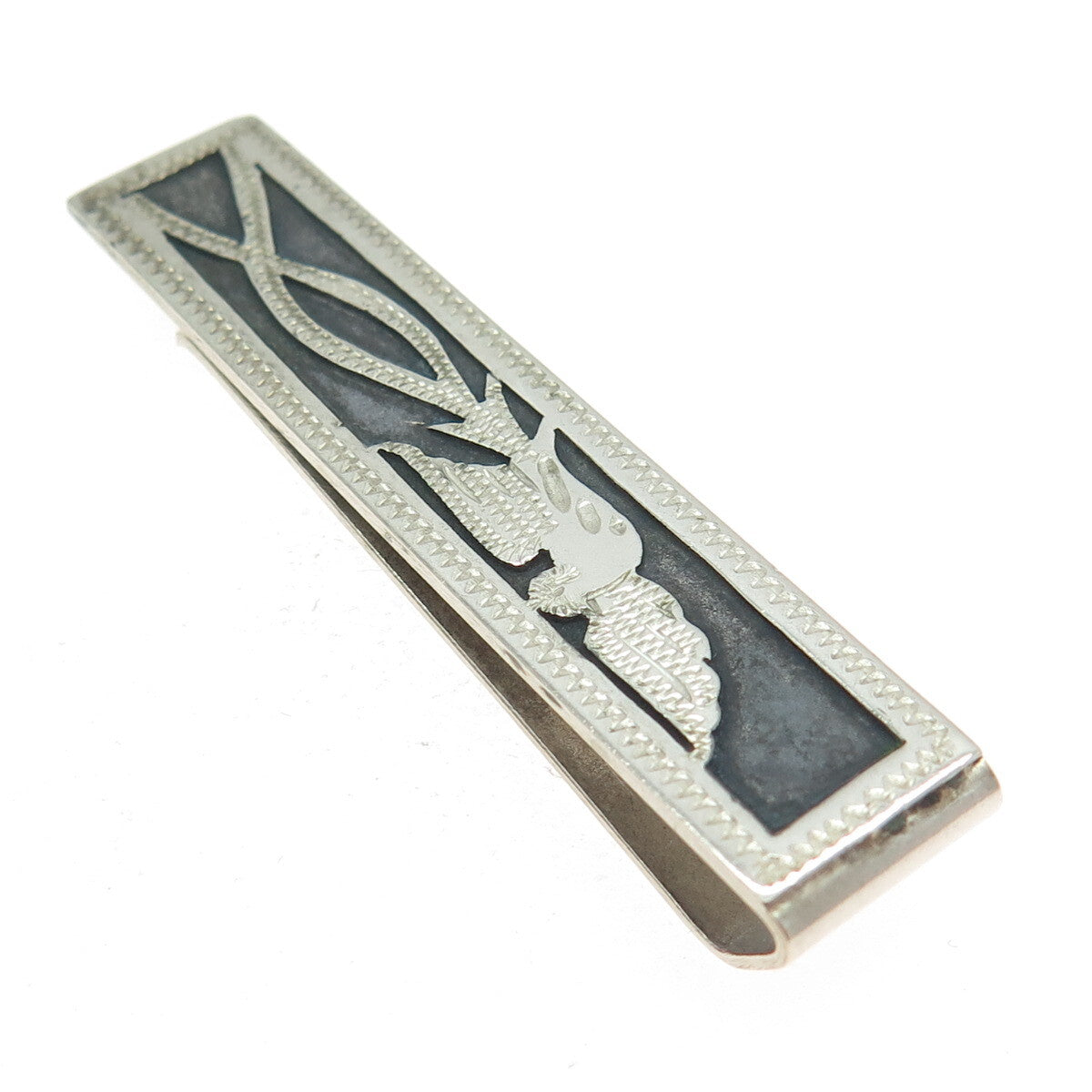 900 Silver Vintage Guatemala Phoenix Bird Tie Clip