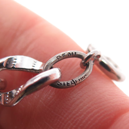 BEAU 925 Sterling Silver Vintage Curb Link Bracelet 7"
