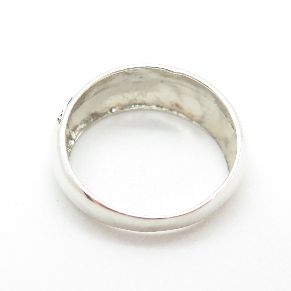 CHAPAL ZENRAY 925 Sterling Silver Vintage Animal Pattern Oxidized Ring Size 7.75