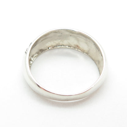 CHAPAL ZENRAY 925 Sterling Silver Vintage Animal Pattern Oxidized Ring Size 7.75