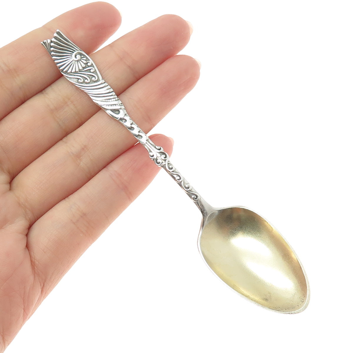 WALLACE 925 Sterling Silver Antique Art Deco Coffee Spoon