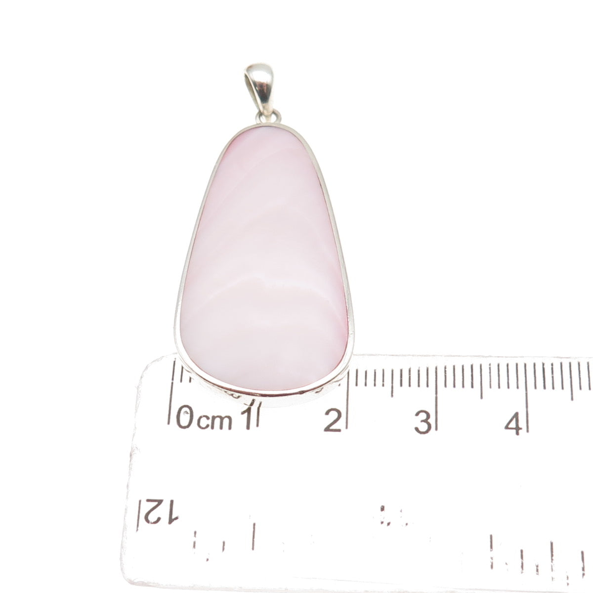 Boma 925 Sterling Silver Vintage Real Pink MOP Modernist Pendant
