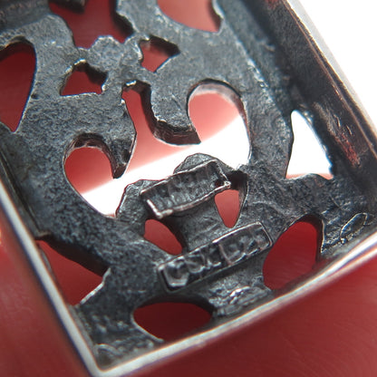 SX SALLY C 925 Sterling Silver Vintage Swirl Ornate Pendant