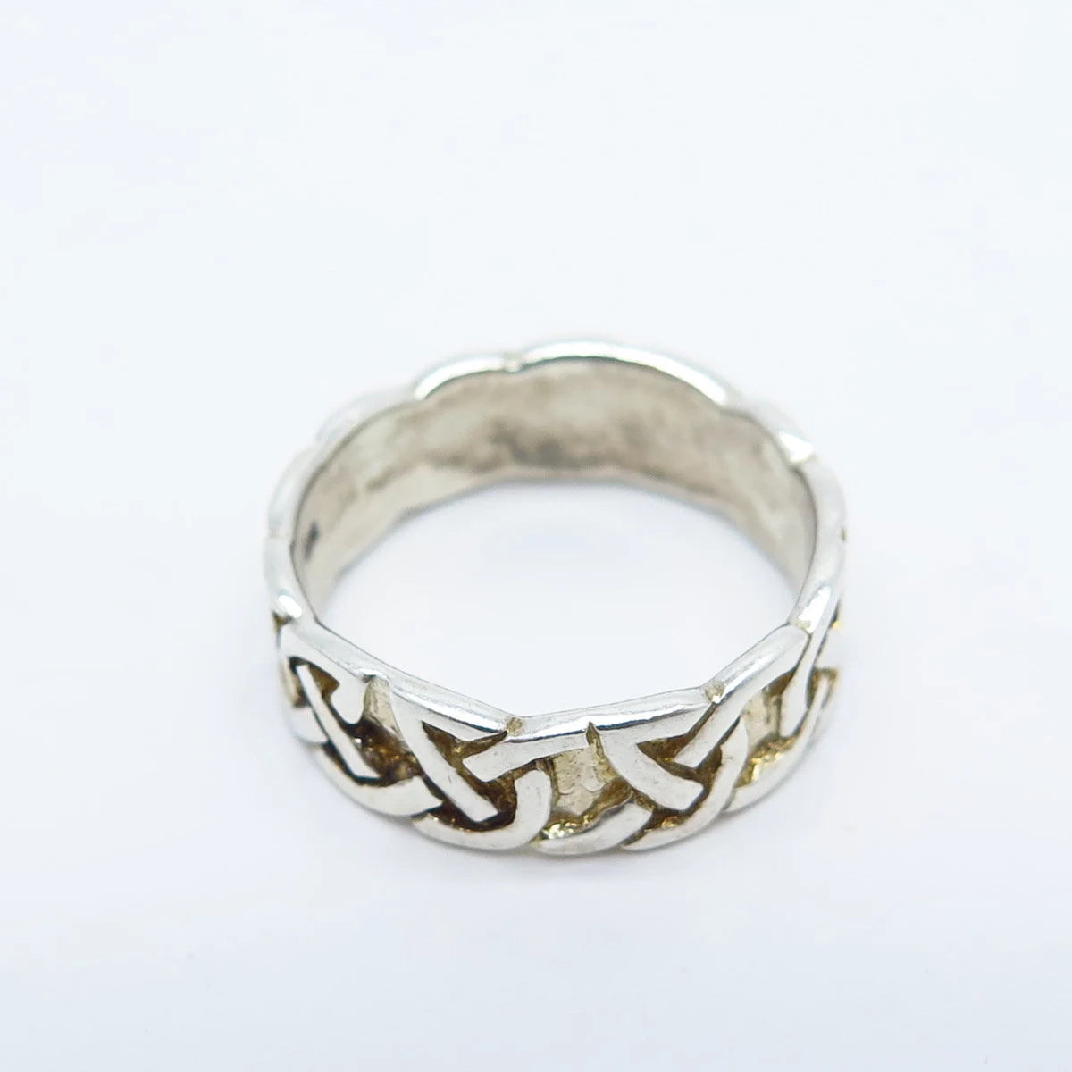 925 Sterling Silver Vintage Celtic Band Ring Size 5.5