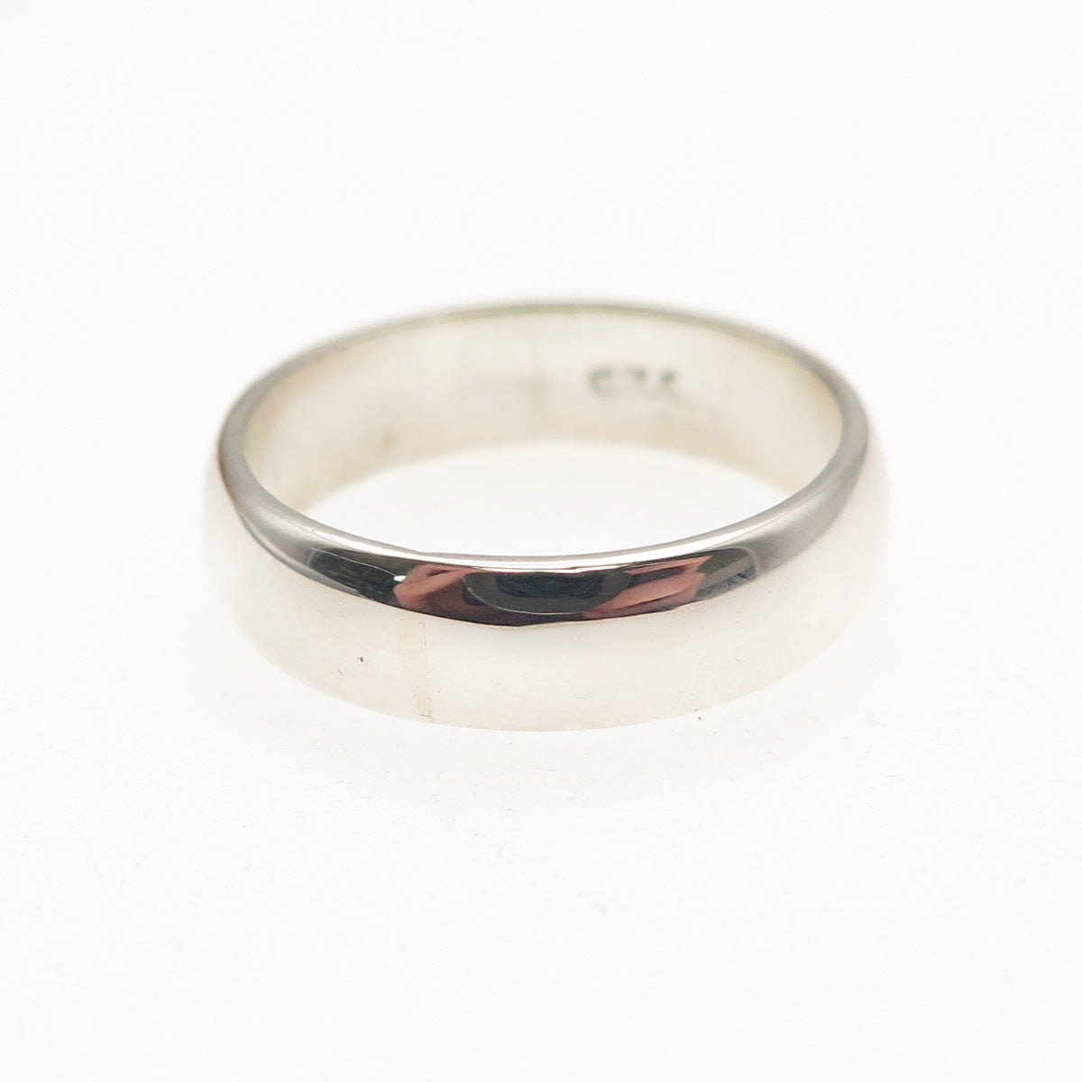 925 Sterling Silver Vintage Classic Wedding Band Ring Size 6.25