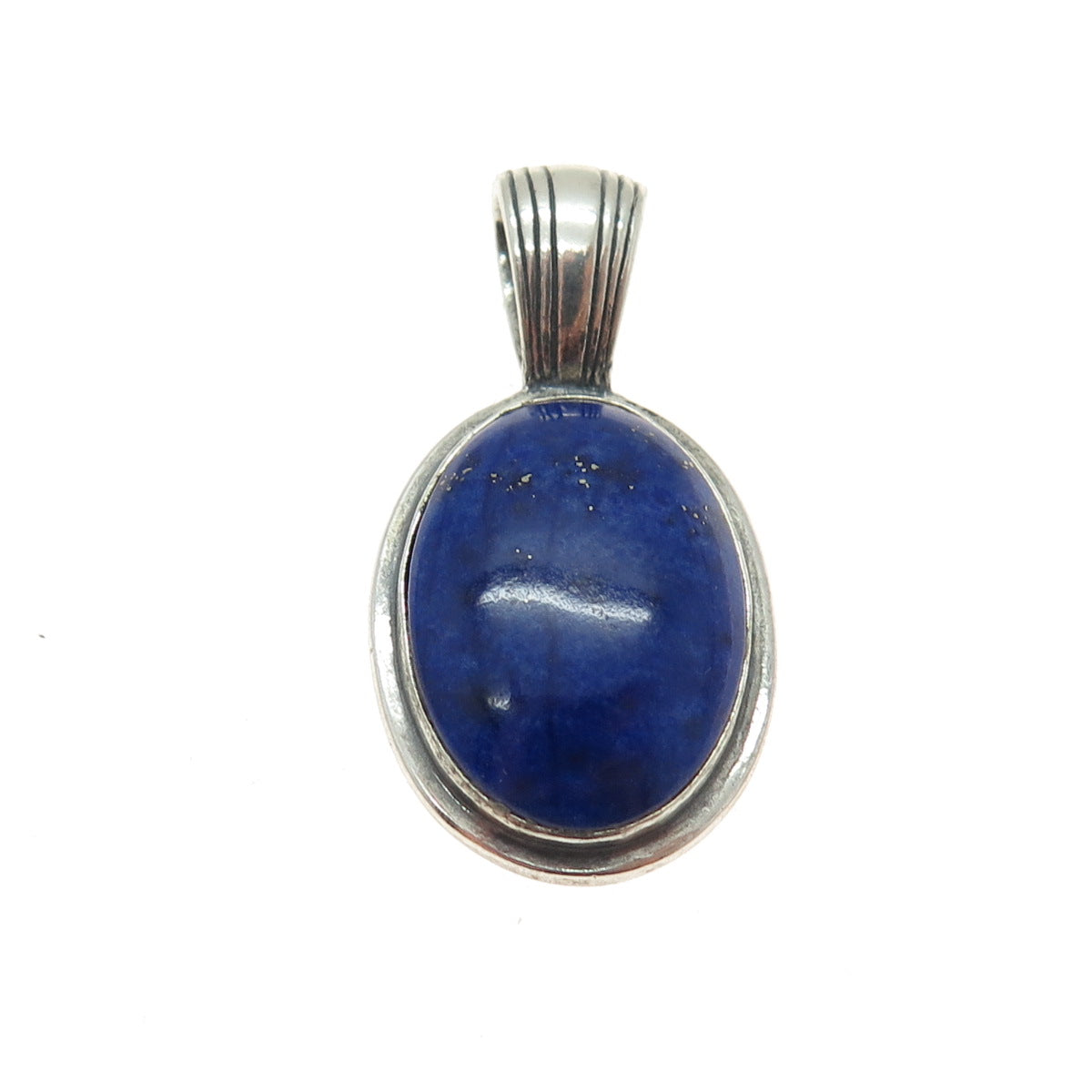 CAROLYN POLLACK 925 Sterling Silver Vintage Southwestern Lapis Lazuli Pendant