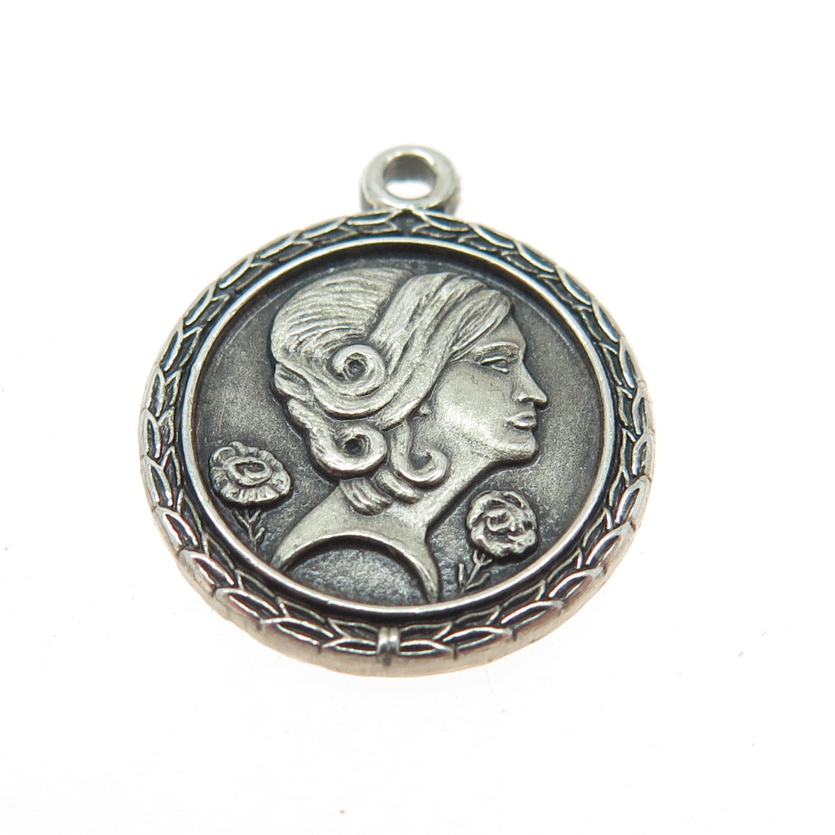 925 Sterling Silver Vintage Woman of The Year Phi Epsilon Alpha Mini Pendant