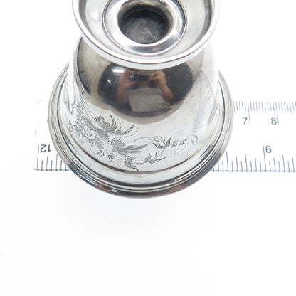 800 Silver Antique WWII Engraved Berlin Judaica Floral Teacup