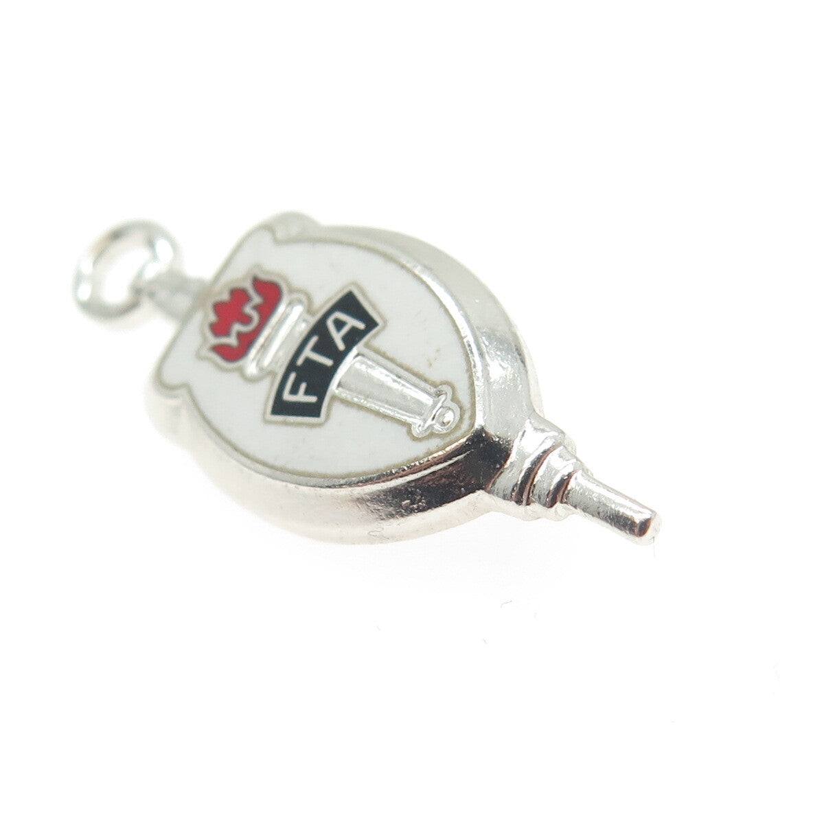 925 Sterling Silver Vintage Enamel FTA Future Teachers of America Brooch/Pendant