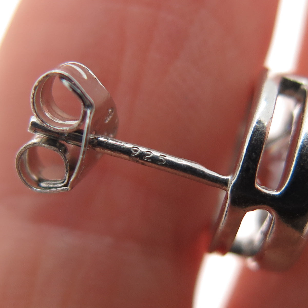 925 Sterling Silver Round-Cut C Z Stud Earrings
